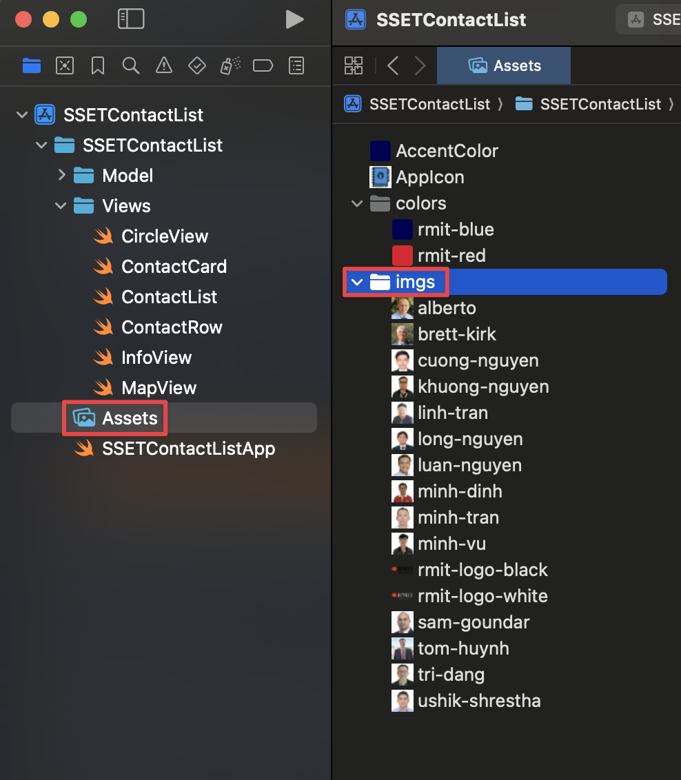Add Assets to Project