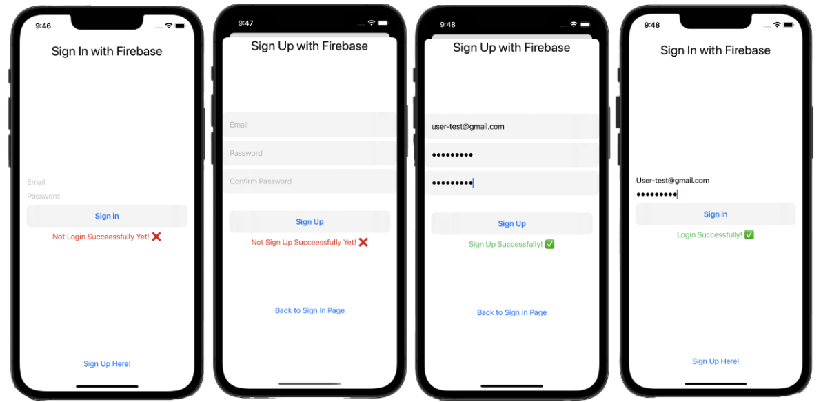 App Signin/Signup Flow