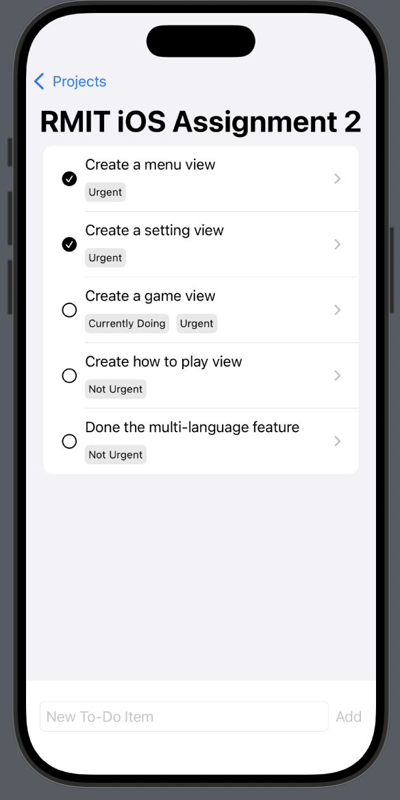 To-Do App Items View