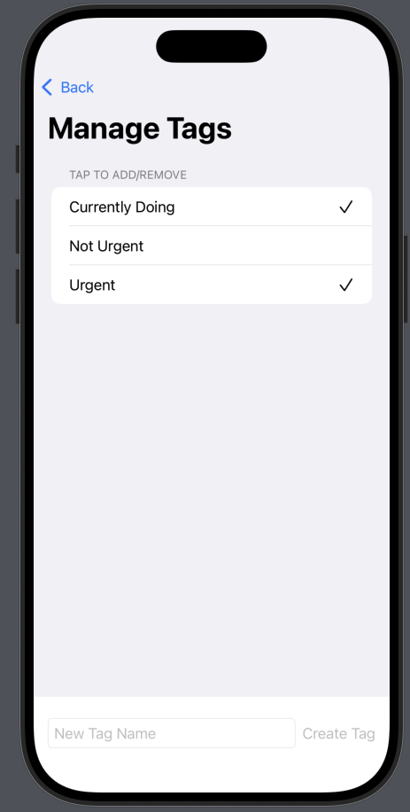 To-Do App Tag View