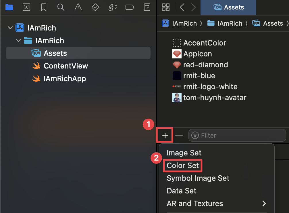 Create New Color Set