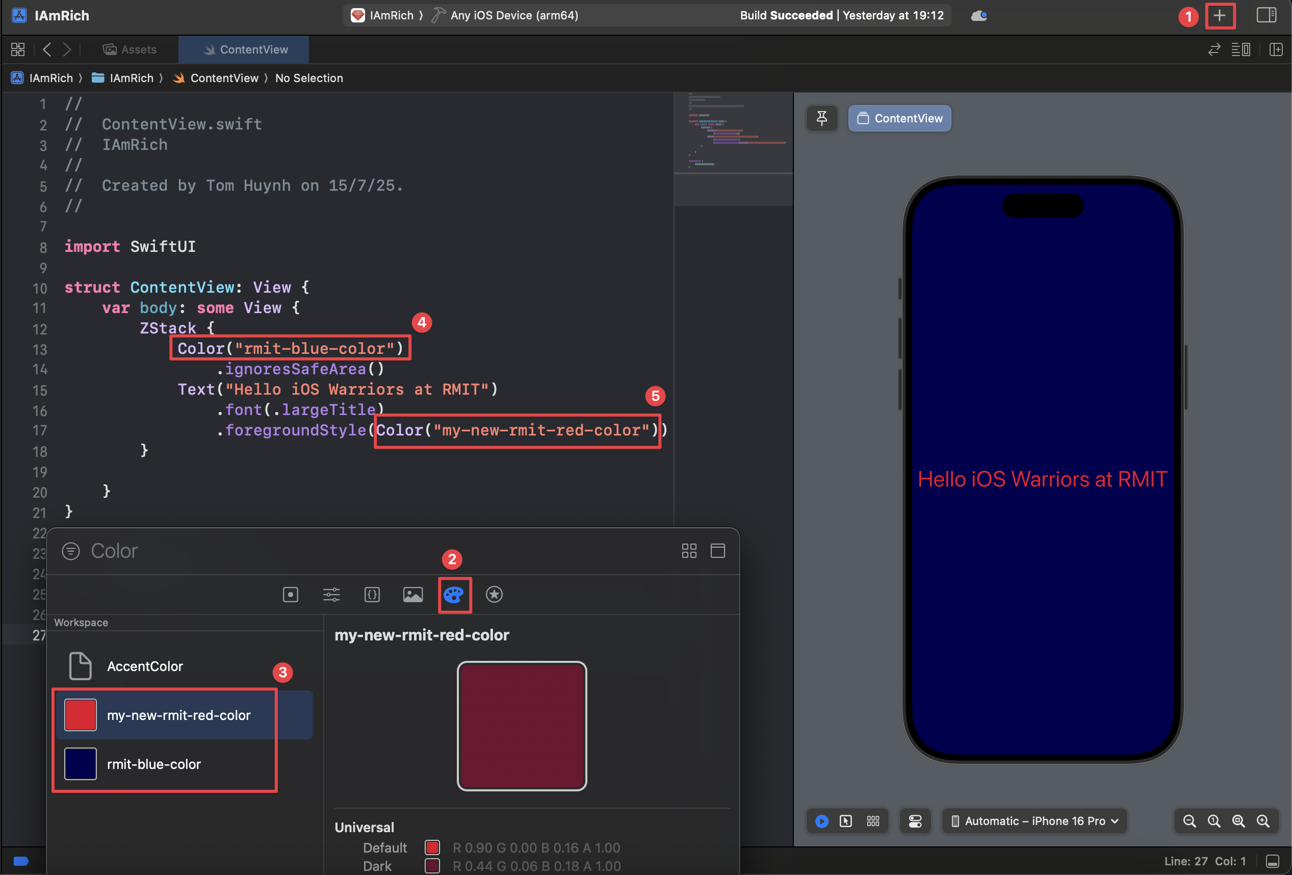 Use Color Set in SwiftUI