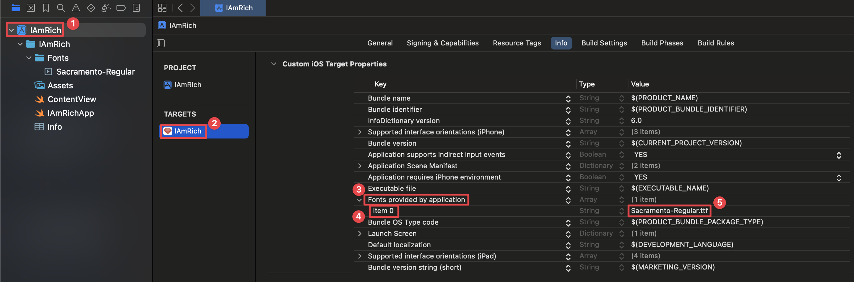 Register Font in Info.plist