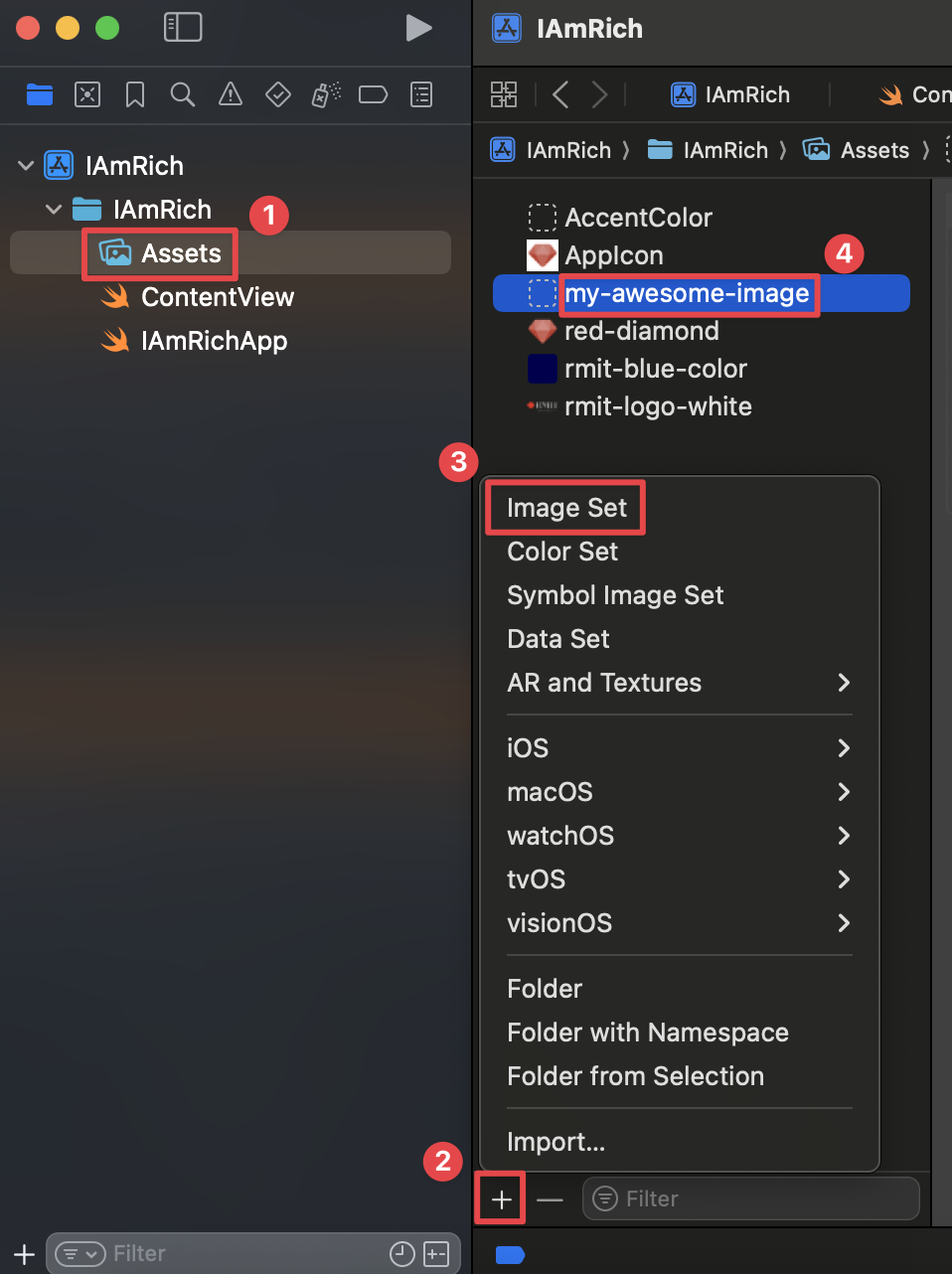Adding a new image set in Xcode